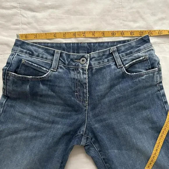 90s D&G designer medium wash jeans flap back pockets casual boot cut fit Size xs - Picture 7 of 8